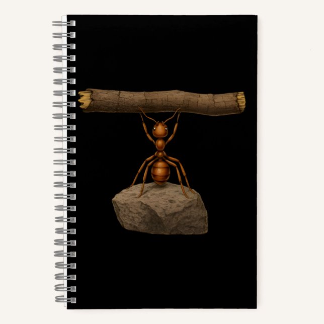 Funny Ant Gym Notebook (Front)