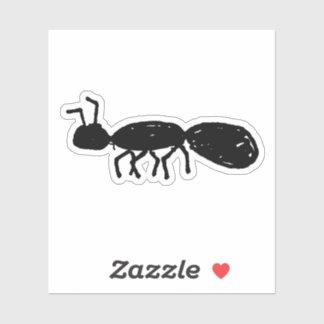 Funny Ant Sticker - Cute Badly Drawn Animal Gift
