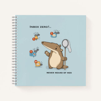 Funny Anteater Notification Hunter Illustration Notebook