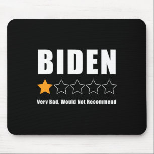 Funny Anti Biden Pro Trump 1 Star Rating Election Mouse Pad