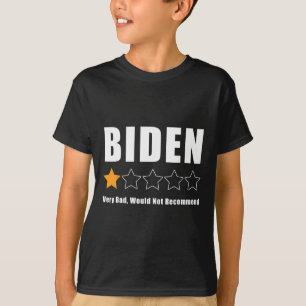 Funny Anti Biden Pro Trump 1 Star Rating Election T-Shirt