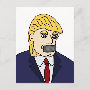 Funny Anti Donald Trump Political Cartoon Postcard