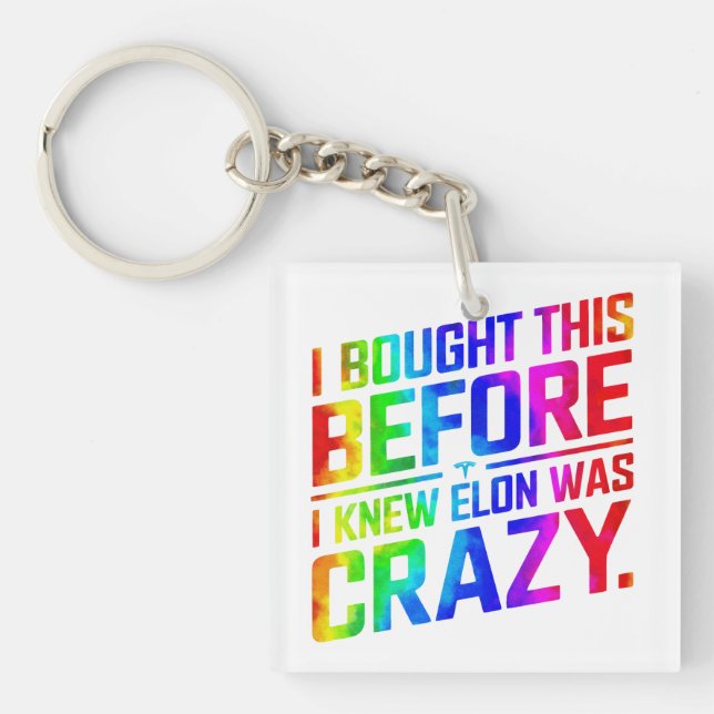 Funny Anti-Elon Musk Vinyl Sticker for Cars & Wind Keychain (Front)