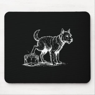 Funny anti ice dog  mouse pad