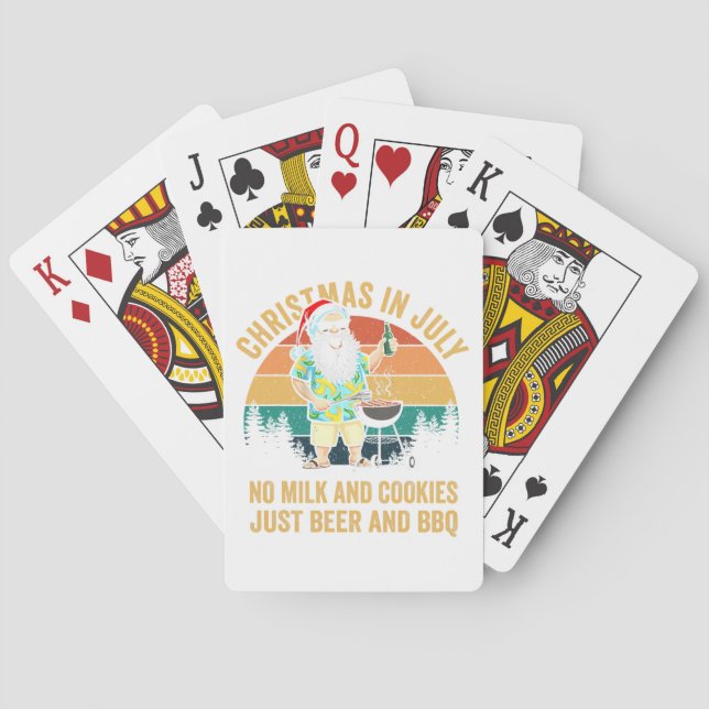 Funny Anti Joe Biden Happy Christmas Holiday Pumpk Playing Cards (Back)