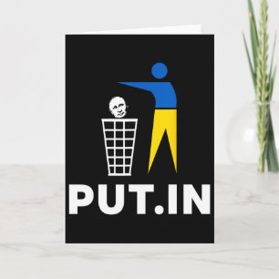 Funny Anti Putin Meme Put.in Support Ukraine Tee  Card