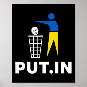 Funny Anti Putin Meme Put.in Support Ukraine Tee  Poster