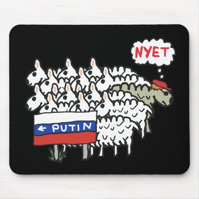 Funny Anti Putin Mouse Pad (Front)