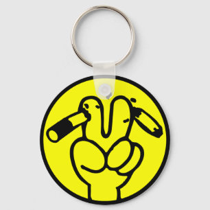 Funny Anti Smoking ⚠ Thai Sign ⚠ Keychain