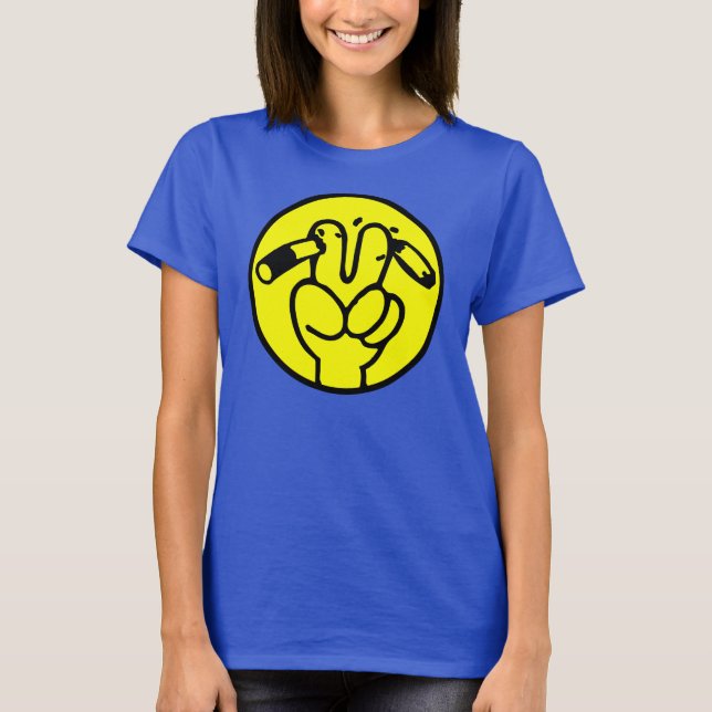 Funny Anti Smoking ⚠ Thai Sign ⚠ T-Shirt (Front)