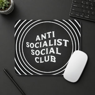 Funny Anti Socialist Social Club Socialism Mouse Pad