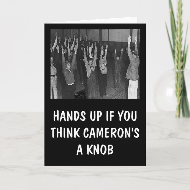 Funny anti Tories Card (Front)