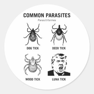 Funny Anti Trump Common Parasite Luna Tick _1  Classic Round Sticker