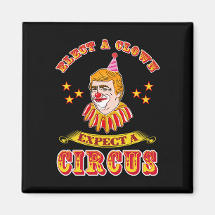 Funny Anti-trump Elect A Clown Expect A Circus Magnet