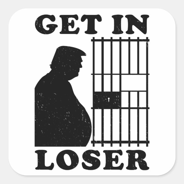 Funny Anti Trump for Prison  Square Sticker (Front)