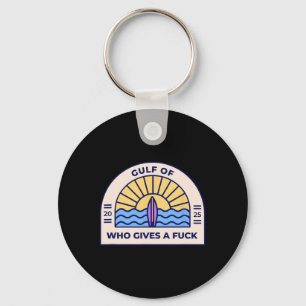 Funny Anti-trump Gulf Of Who Gives A F-ck Logo Sty Keychain