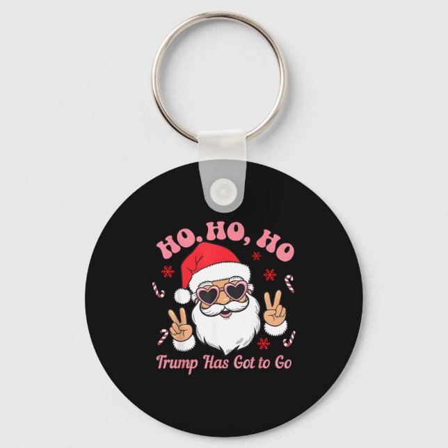 Funny Anti-trump Santa Christmas Litical Holiday T Keychain (Front)