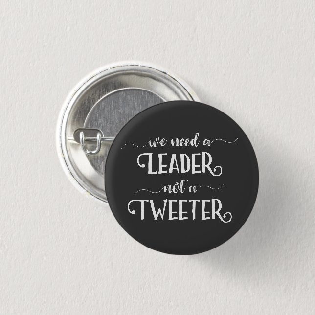Funny Anti-Trump Twitter Liberal Political Voting 1 Inch Round Button (Front & Back)