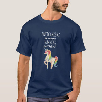 Funny AntiVaxxers Research Custom Unicorn T-Shirt