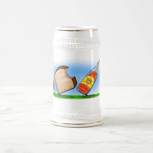 Funny ants cartoon beer stein (Center)
