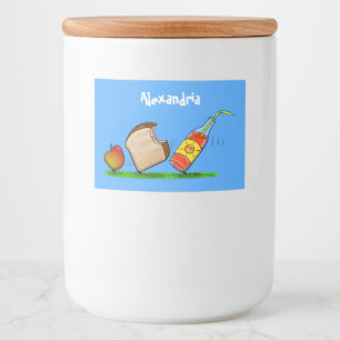 Funny ants cartoon food label