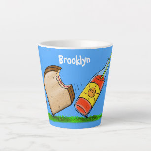 Funny ants cartoon latte mug