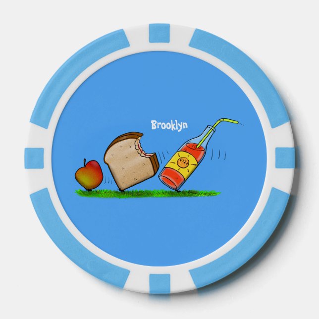 Funny ants cartoon poker chips (Front)