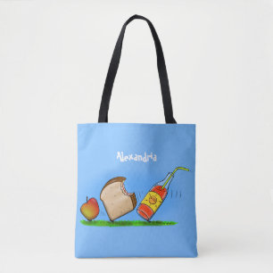 Funny ants cartoon tote bag