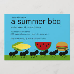 Funny ANTS Summer BBQ Bash Invitation
