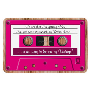 Funny Any Colour Growing Old Retro Cassette Tape Magnet