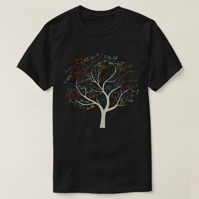 Funny AP Calculus Algebra Tree Math Teacher T-Shirt (Design Front)