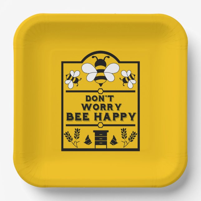 Funny Apiary Honey Farmer Paper Plate (Front)