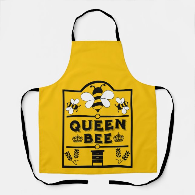 Funny Apiary Honey Queen Bee Apron (Front)