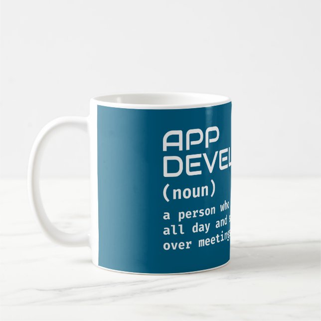 Funny App Developer Definition Coffee Mug (Left)