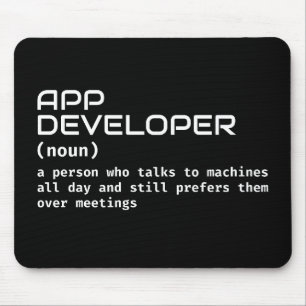 Funny App Developer Definition Mouse Pad