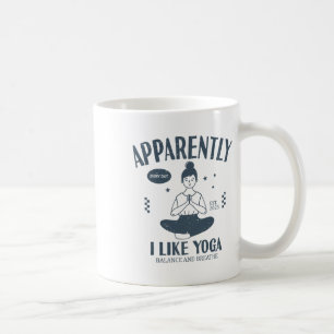 Funny Apparently, I Like Yoga Teacher Namaste Coffee Mug