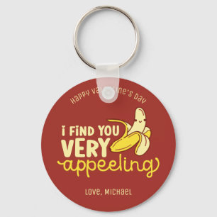 Funny Appealing Banana Pun Cute Valentine's Day Keychain