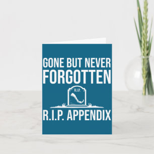 Funny Appendix Designs For Men Women St Appendec  Card