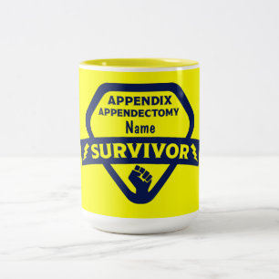 Funny Appendix Removal Surgery Appendectomy  Two-Tone Coffee Mug