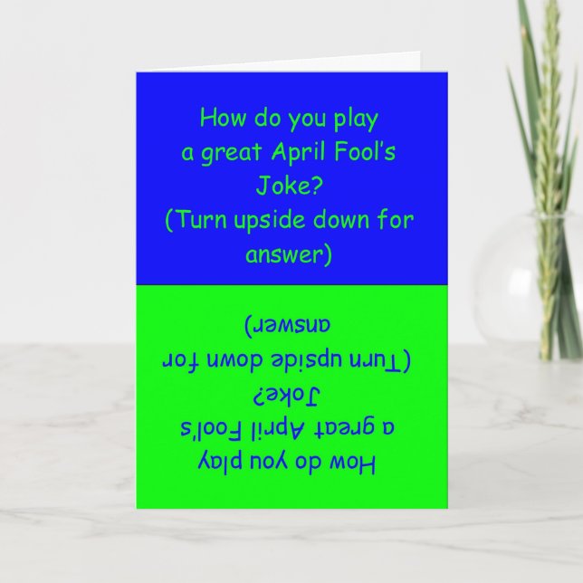 Funny April Fool's Day Joke Card (Front)