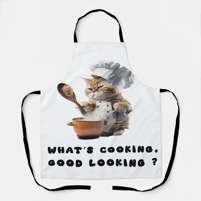  Funny Apron for Cat Lovers (Front)