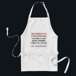 Funny apron for men fully customizable<br><div class="desc">A funny apron for a male chef. Create your own slogan. It makes a great gift for for Birthday or Christmas gift idea. For help or free further customization,  contact me onlinetopbargain @gmail.com</div>