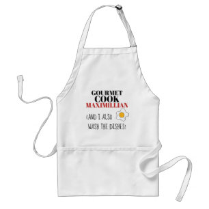 Funny apron for men with custom name