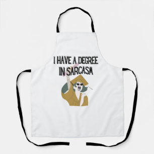Funny Apron, Witty Humourous Apron, Graduation Gif Apron
