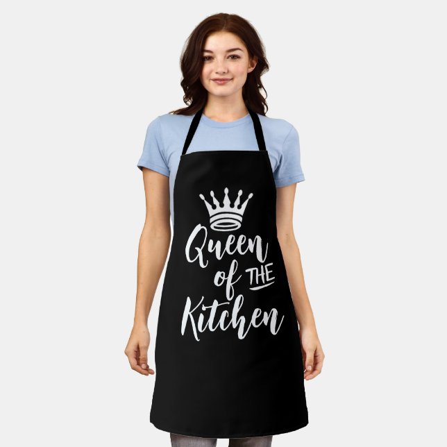 Funny Aprons for Women, Queen of The Kitchen (Worn)