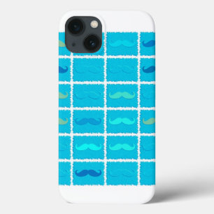 Funny Aqua Moustache iPhone 13 Case