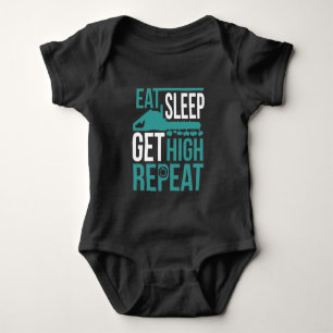 Funny Arborist Get High Tree Chain saw Worker Baby Bodysuit