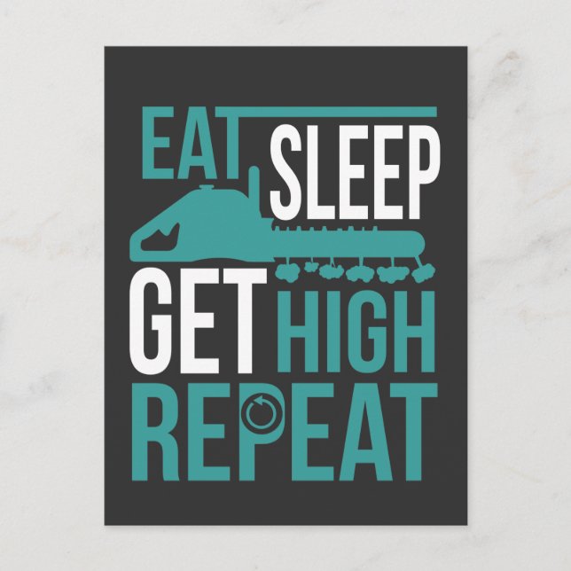 Funny Arborist Get High Tree Chain saw Worker Postcard (Front)