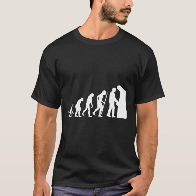 Funny Arcade Evolution Arcade Old School Video Gam T-Shirt (Front)