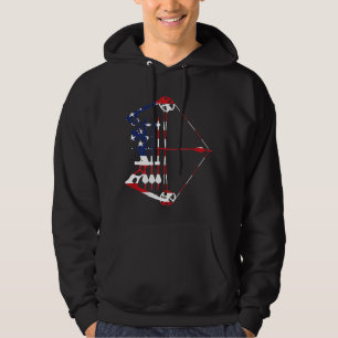 Funny Archery American Flag Player Lover Patriotic Hoodie